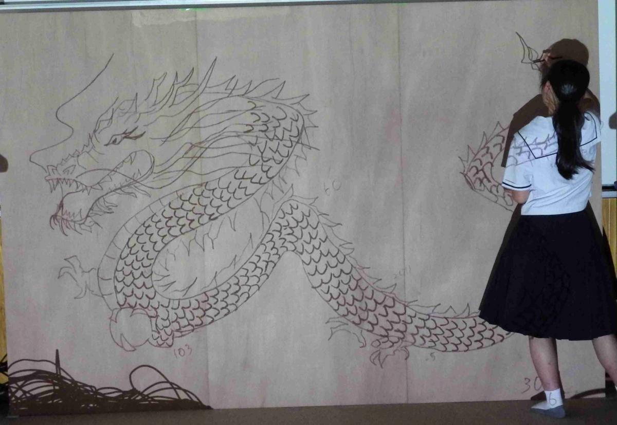 アート作品「龍」の下書き
