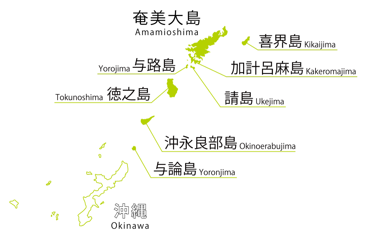 奄美群島位置図